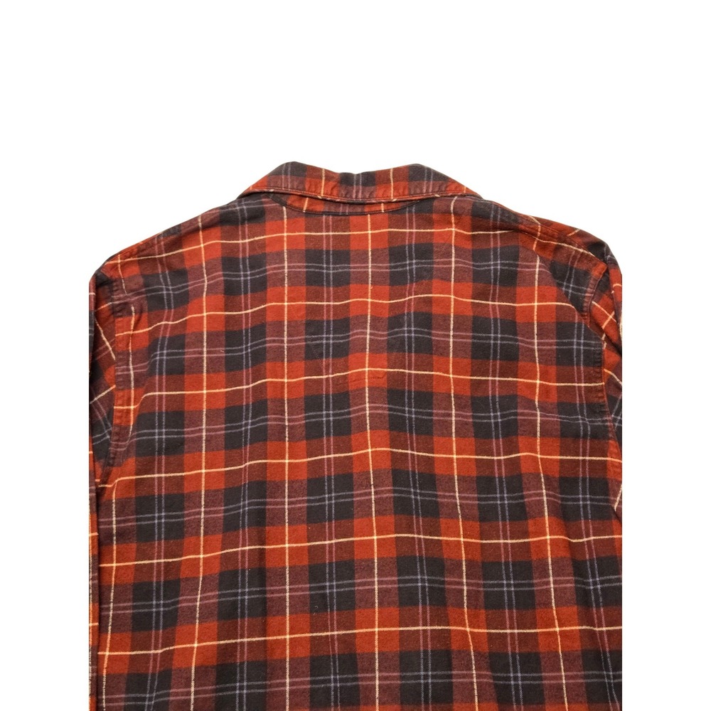 Brooks Brothers Men's Plaid Flannel Pajama Sleep Shirt Top Red Blue - Picture 9 of 9